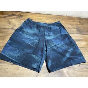 Lululemon Men’s Shadow Play Blue Lined Pace Breaker 9” Shorts Size L Stretch Gym